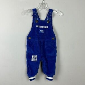 Vintage OshKosh B’gosh Vestbak Blue Corduroy Overalls 3-6 M